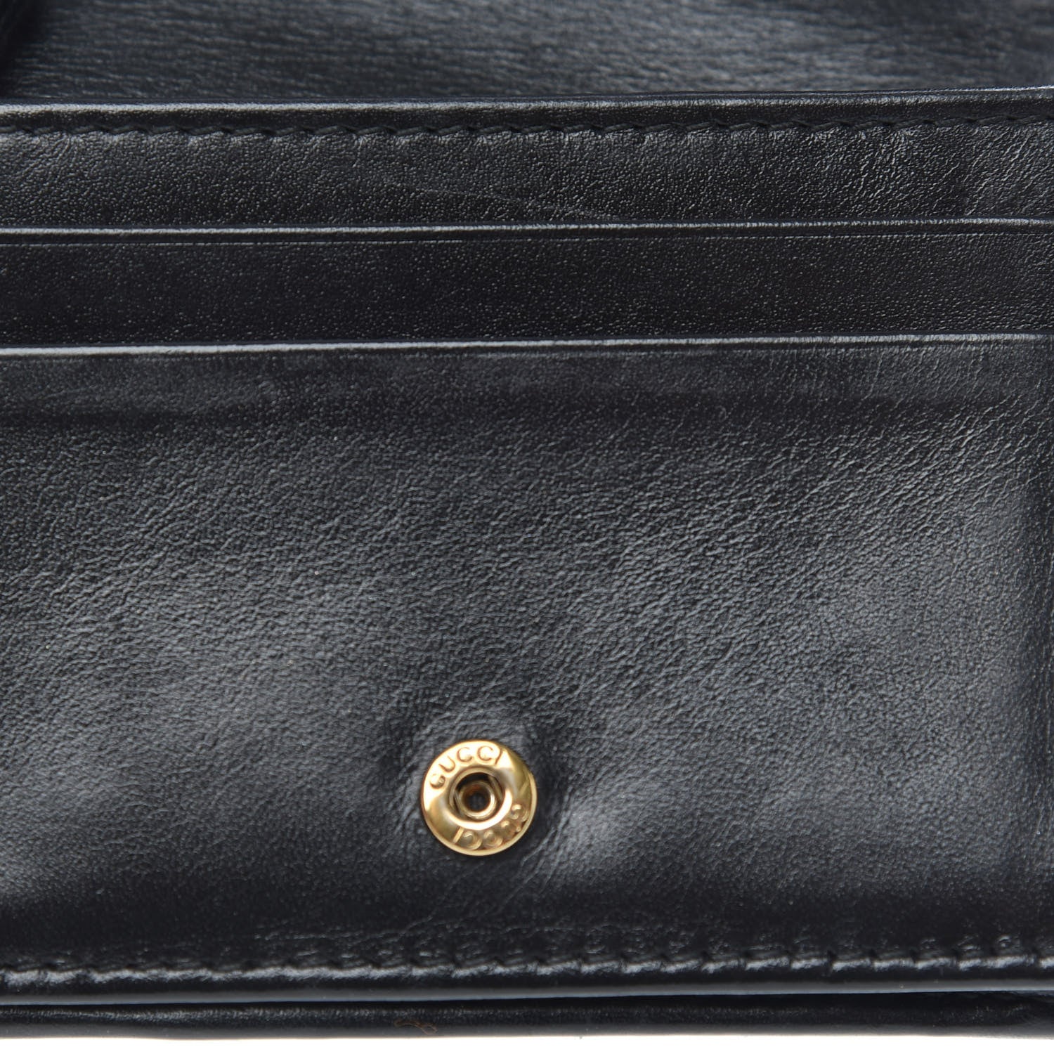 Gucci Calfskin Matelasse GG Marmont Card Case Wallet Black 9 of 9