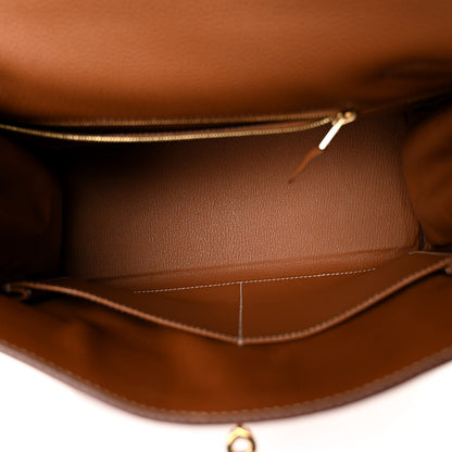 Hermes Togo Kelly Retourne 28 Gold 5 of 12