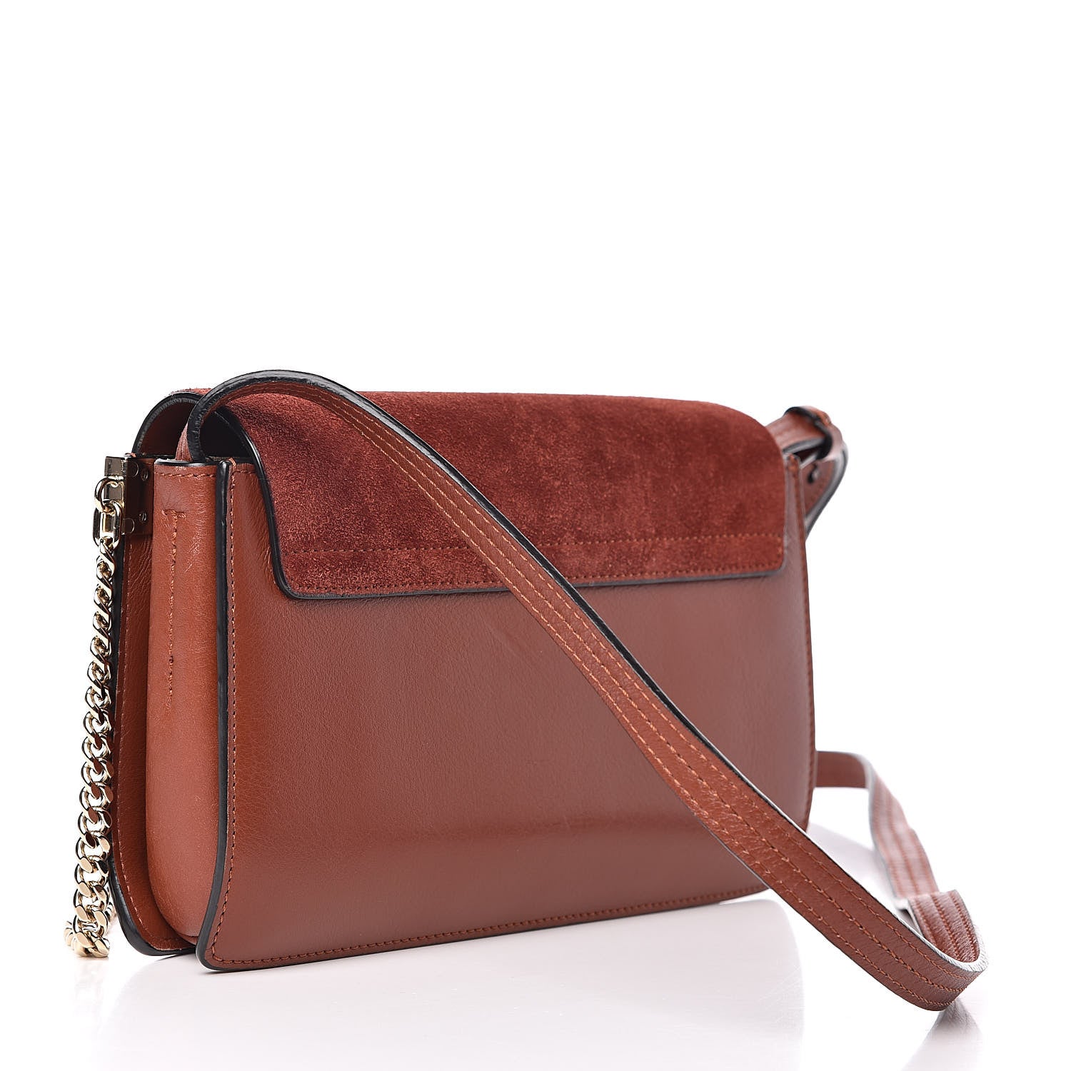Chloe Suede Calfskin Small Faye Shoulder Bag Saffron Red 3 of 14