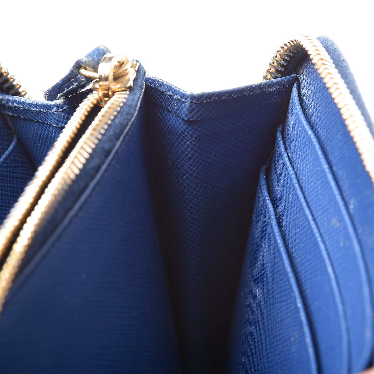 Saffiano Metal Zip Around Wallet Bleuette