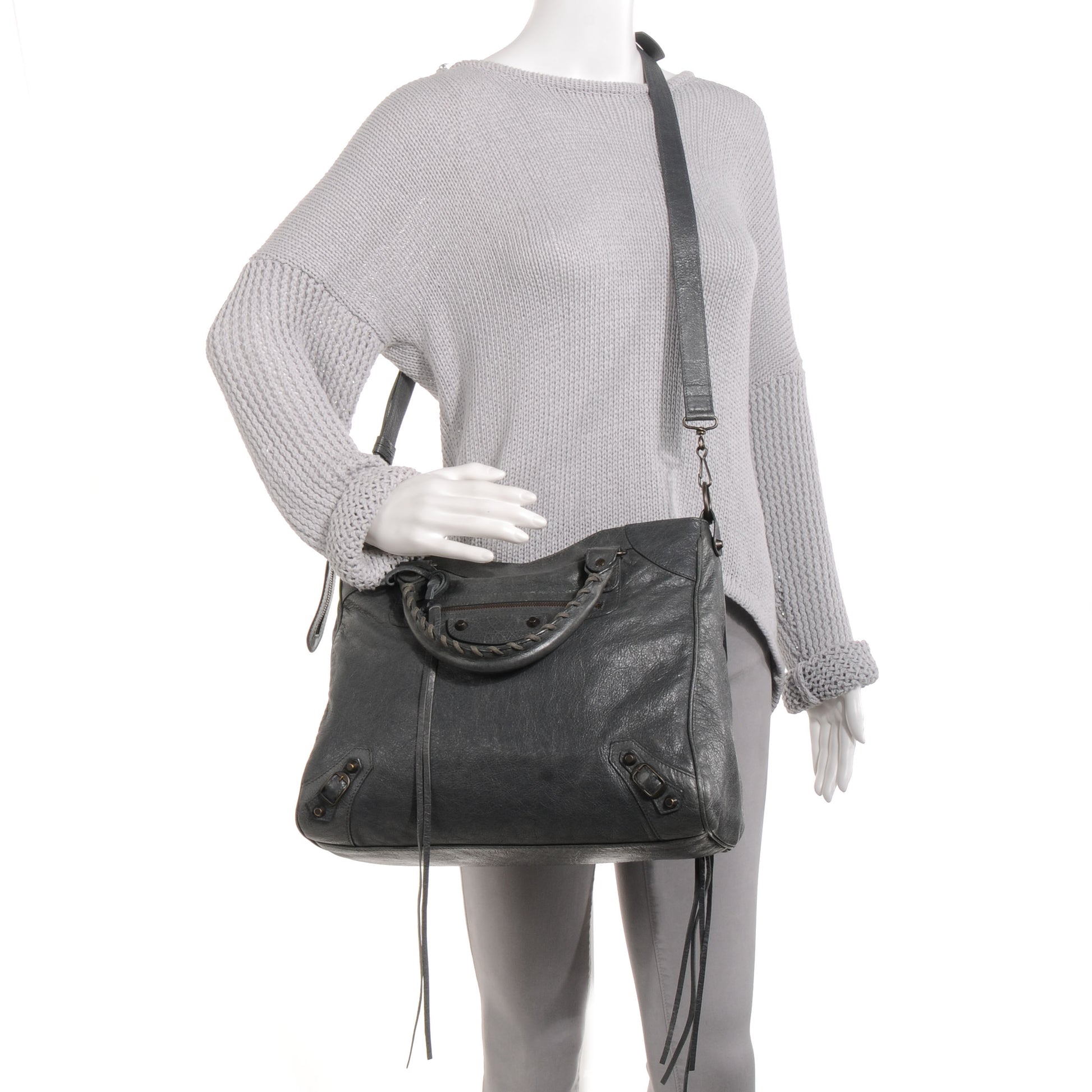 Balenciaga Agneau Velo Gris Tarmac 2 of 10