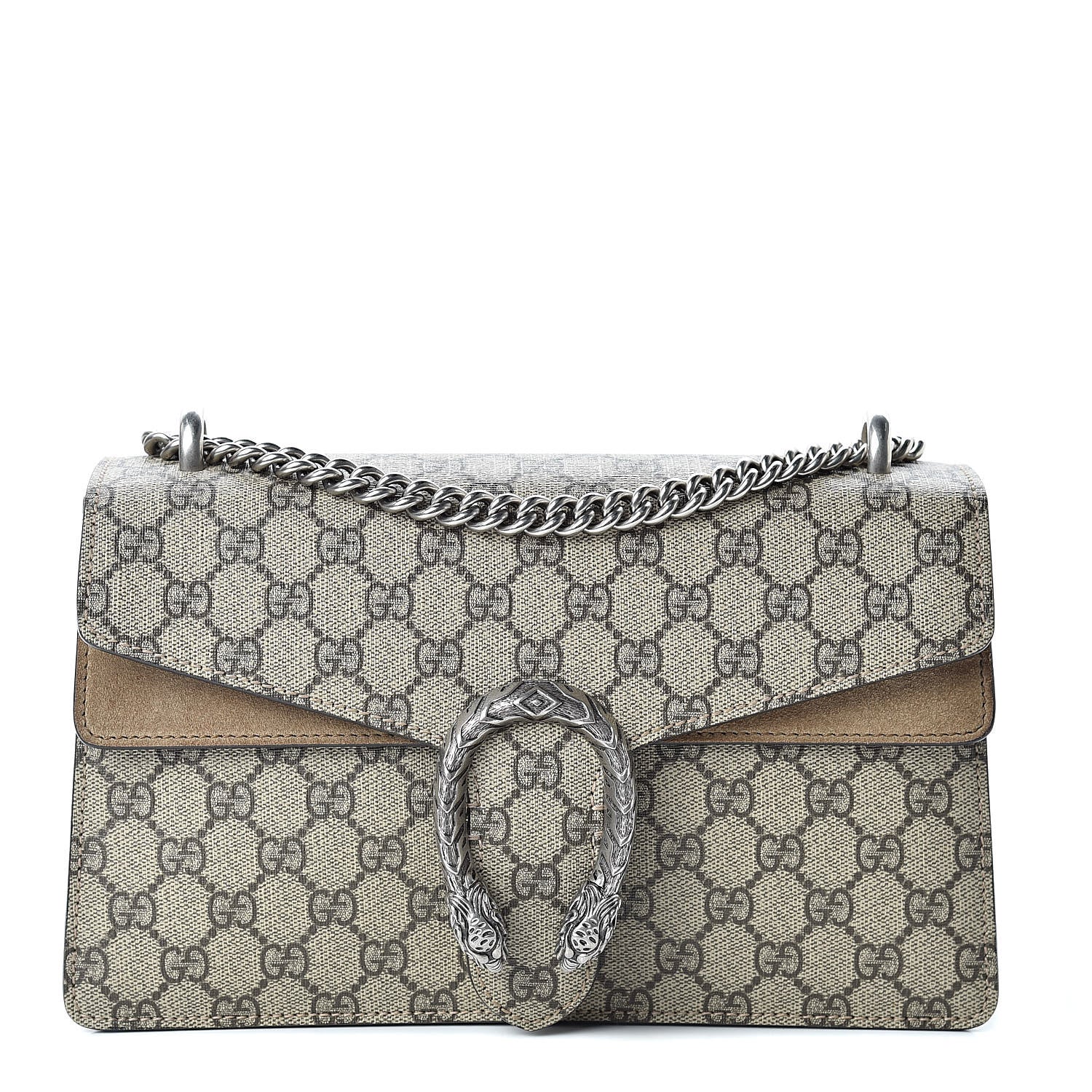 Gucci GG Supreme Monogram Small Dionysus Shoulder Bag Taupe 1 of 14