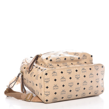 MCM Visetos Medium Studded Stark Backpack Beige 4 of 13