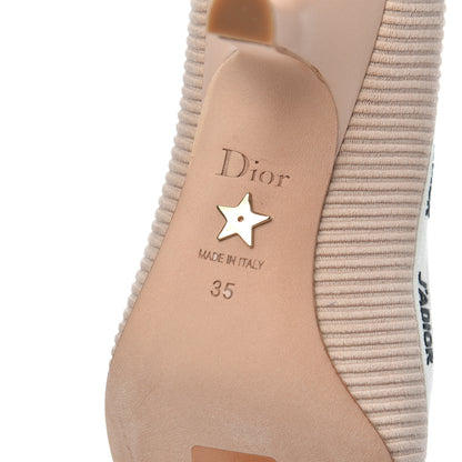 Christian Dior Technical Canvas Ribbon Embroidered J'Adior 65mm Pumps 35 Powder Nude 7 of 15