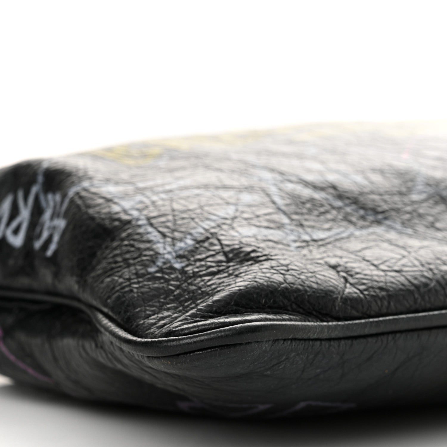 Balenciaga Agneau Arena Graffiti All Over Zip Pouch Black Multicolor 9 of 12