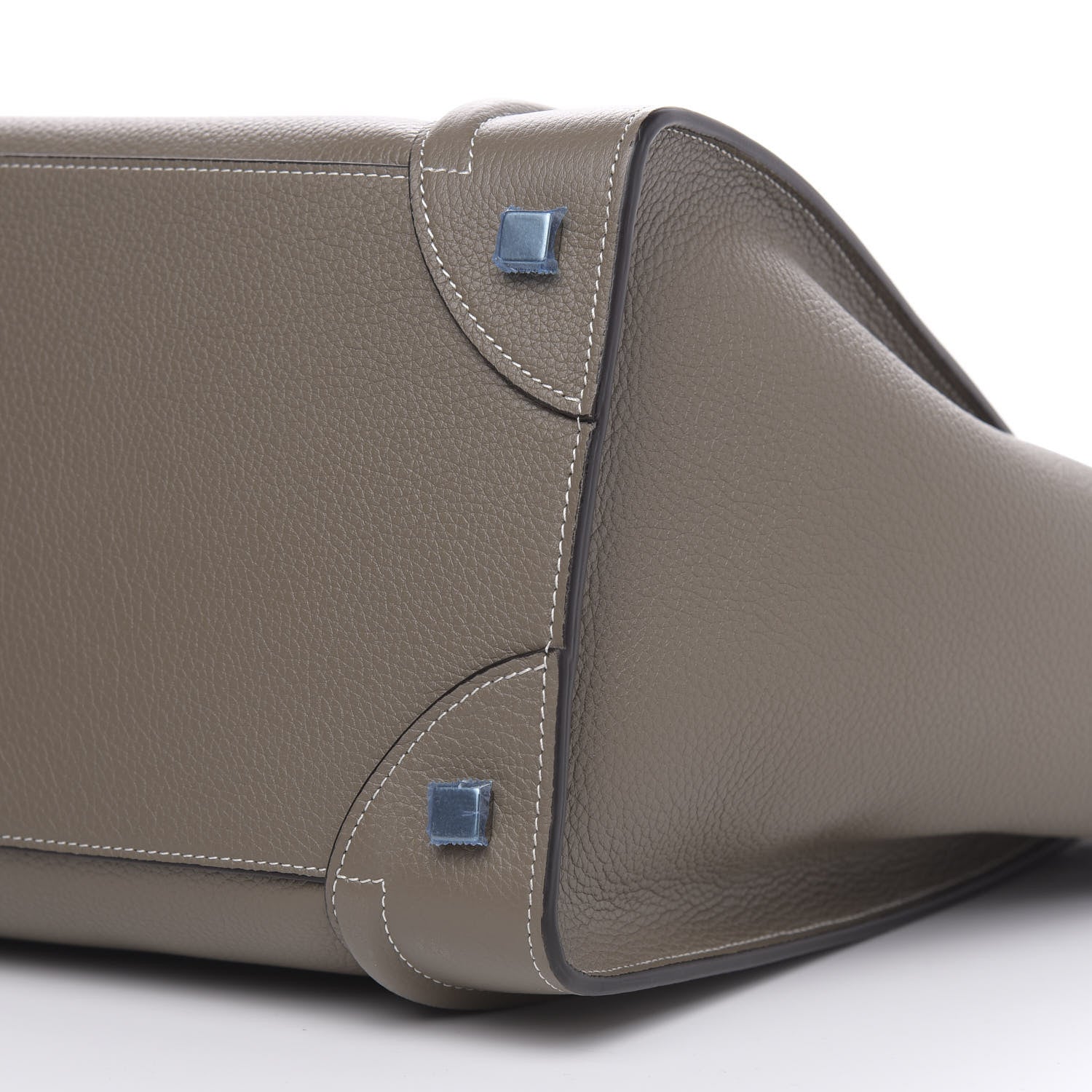 Celine Drummed Calfskin Mini Luggage Souris 10 of 11