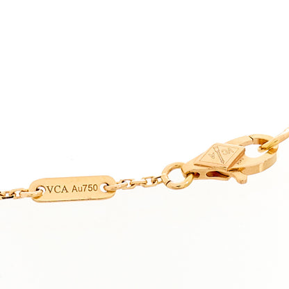 Van Cleef & Arpels 18K Rose Gold Carnelian Sweet Alhambra Bracelet 3 of 4