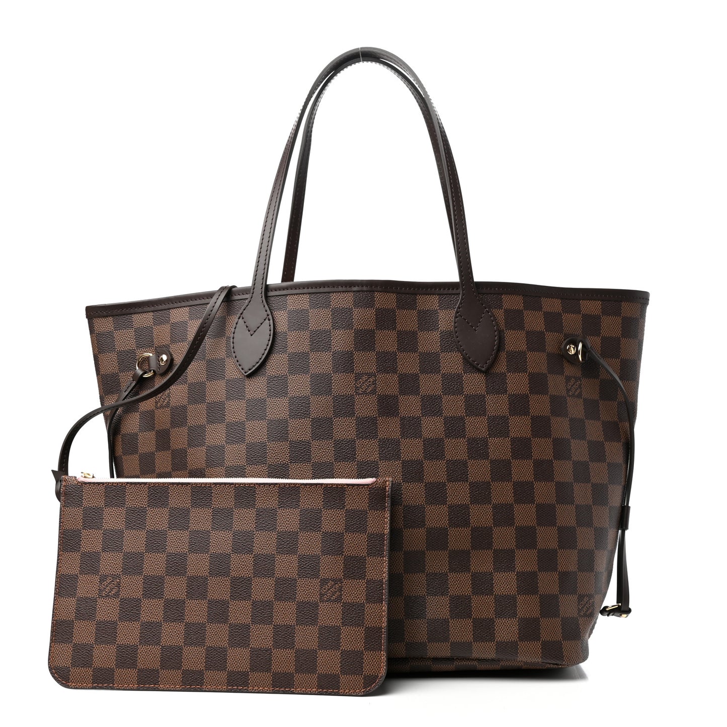 Damier Ebene Neo Neverfull MM Rose Ballerine