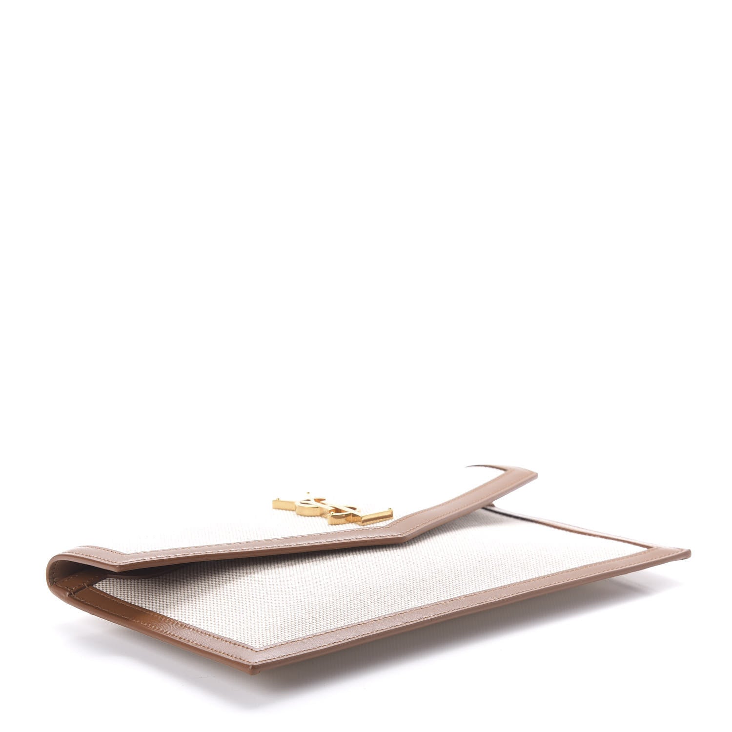 Saint Laurent Canvas Uptown Pouch Natural Beige Brick 4 of 10
