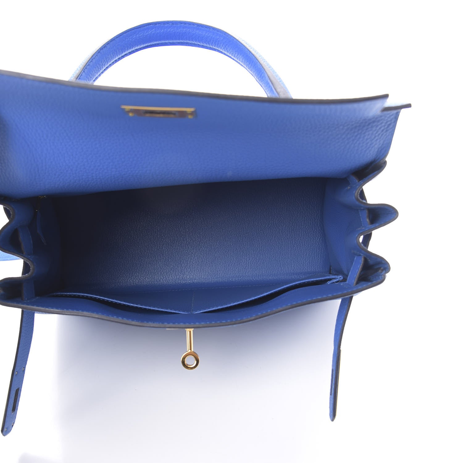 Hermes Togo Kelly Retourne 28 Bleu Zellige 5 of 11