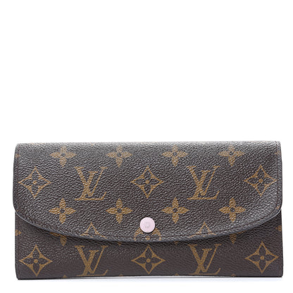 Louis Vuitton Monogram Emilie Wallet Rose Ballerine 1 of 10
