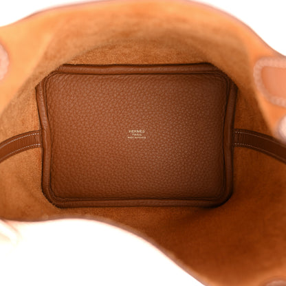 Hermes Taurillon Clemence Picotin Lock 18 PM Gold 5 of 12