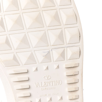Valentino Garavani Calfskin Mens Rockstud Untitled Open Sneakers 42 White 10 of 11
