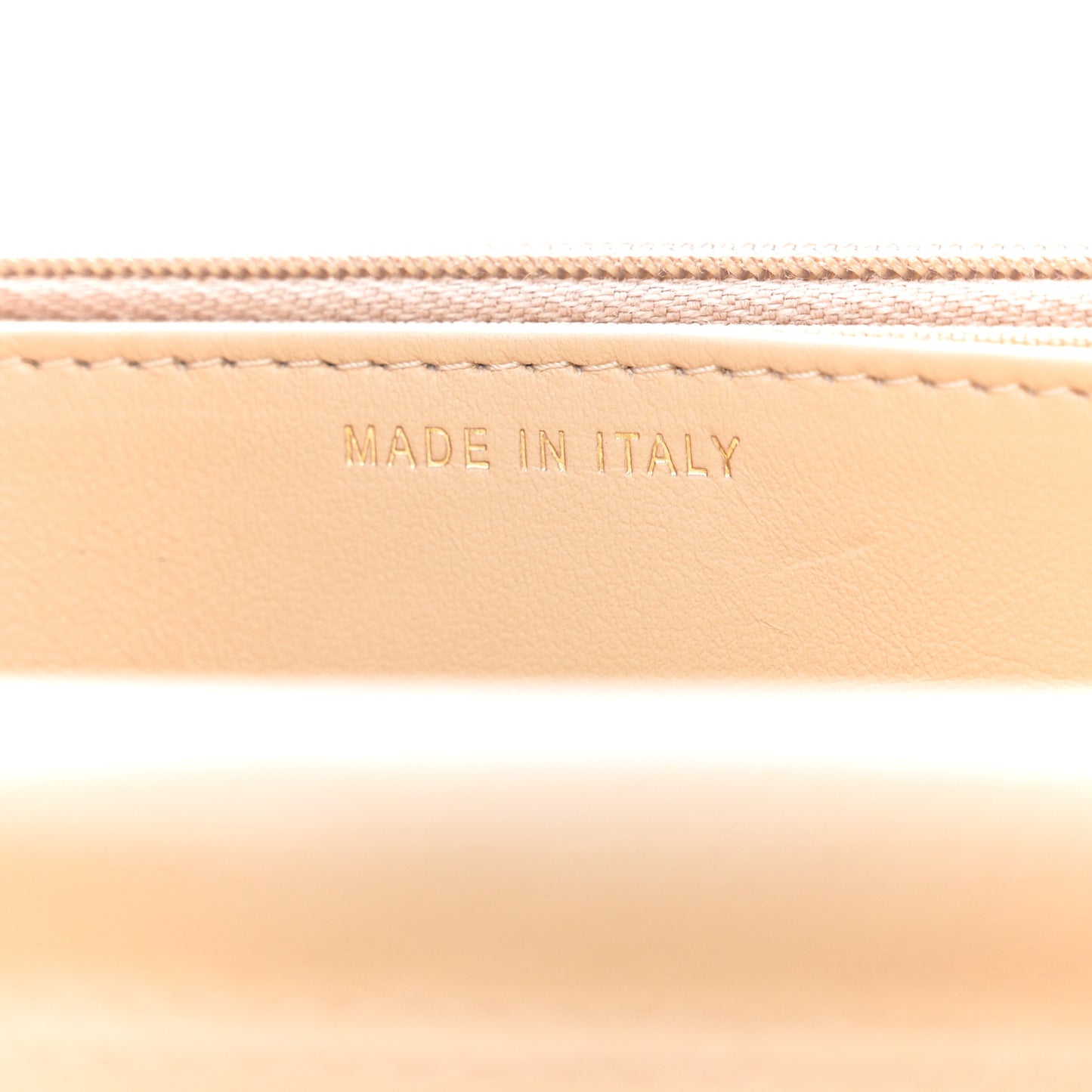 Caviar Quilted Wallet On Chain WOC Beige