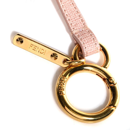 Fendi Fox Fur Vitello Elite Bi-Color Pom Pom Bag Charm Rosa Cammello Cipria 3 of 4