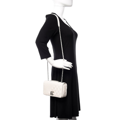 Chanel Patent Quilted Small Coco Boy Flap White 2 of 13