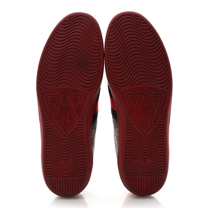 Gucci GG Supreme Monogram Ayers Mens New Ace Low-Top Sneaker 11 Blue Red 5 of 10