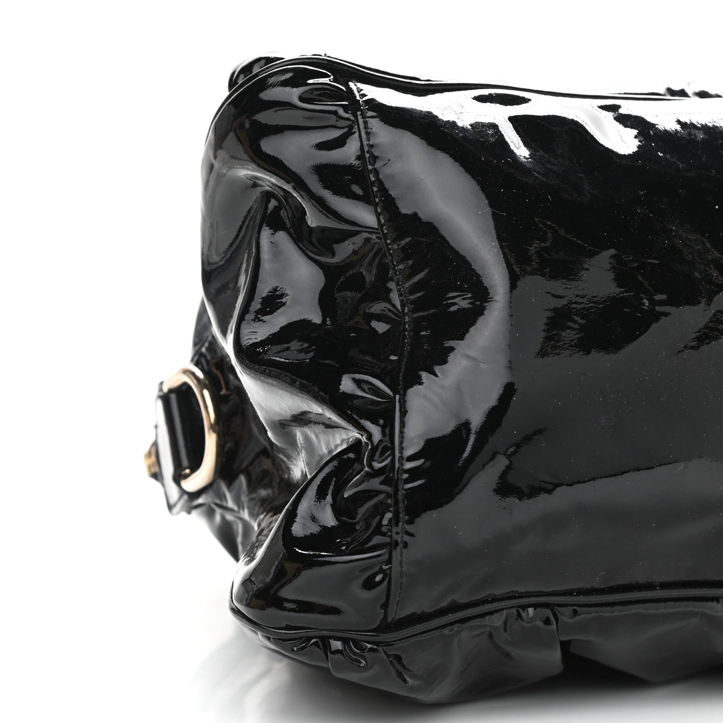Patent Medium Hysteria Top Handle Bag Black