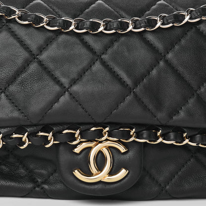 Chanel Calfskin Quilted Medium Chain Me Flap Black 10 of 10