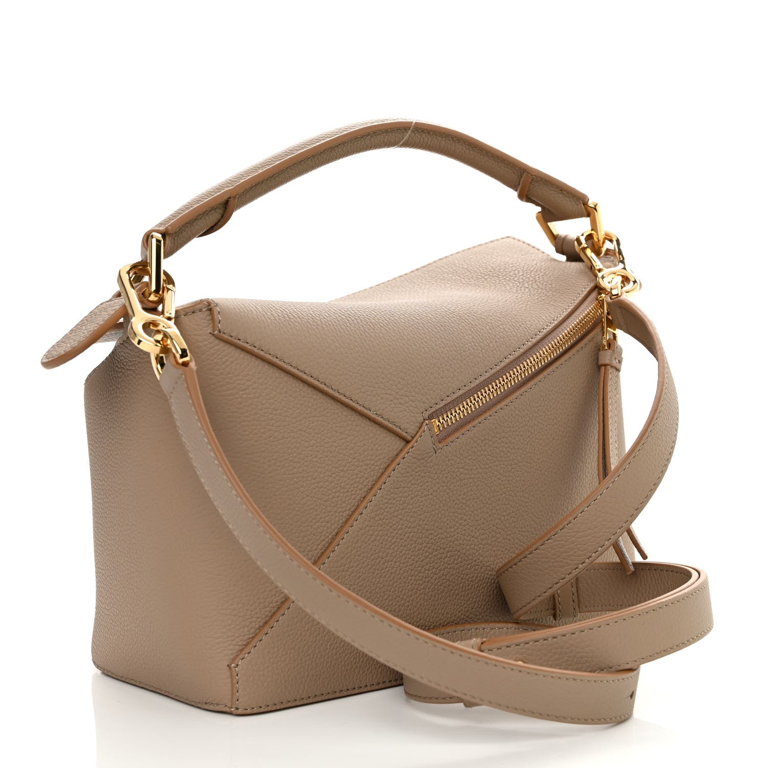 Loewe Grained Calfskin Small Puzzle Edge Bag Sand 3 of 10
