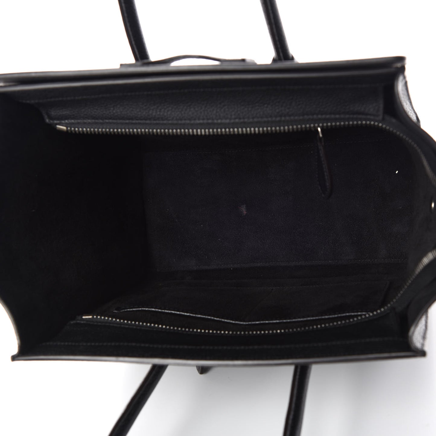 Drummed Calfskin Micro Luggage Black