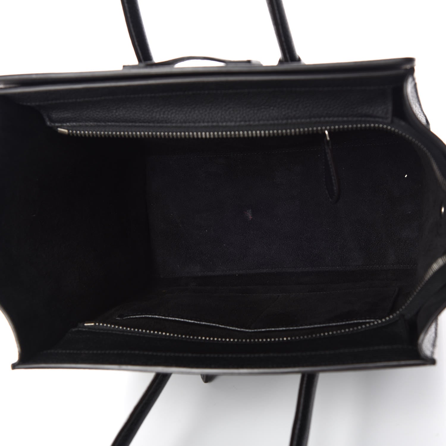 Celine Drummed Calfskin Micro Luggage Black 5 of 11
