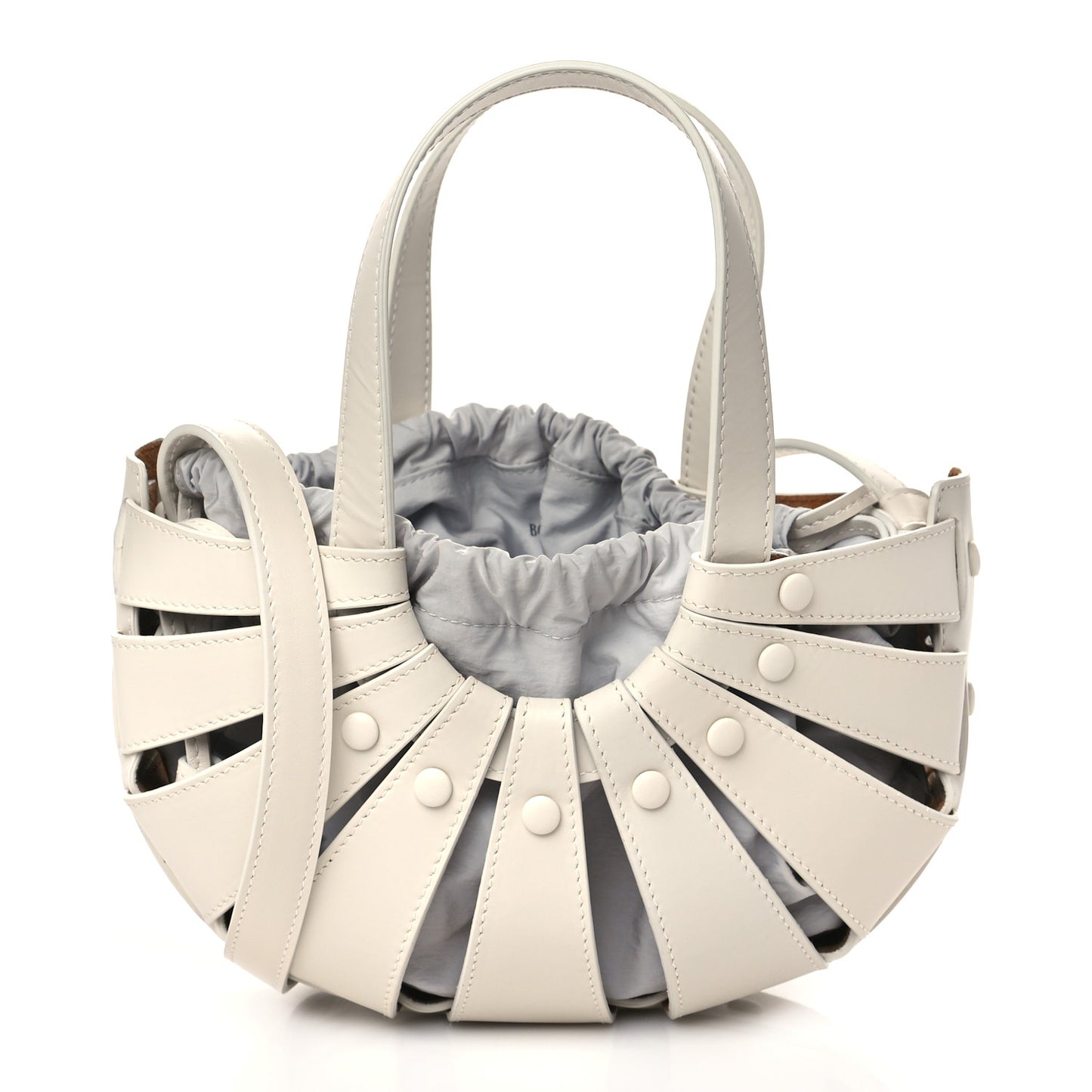French Calfskin Small Shell White Frost