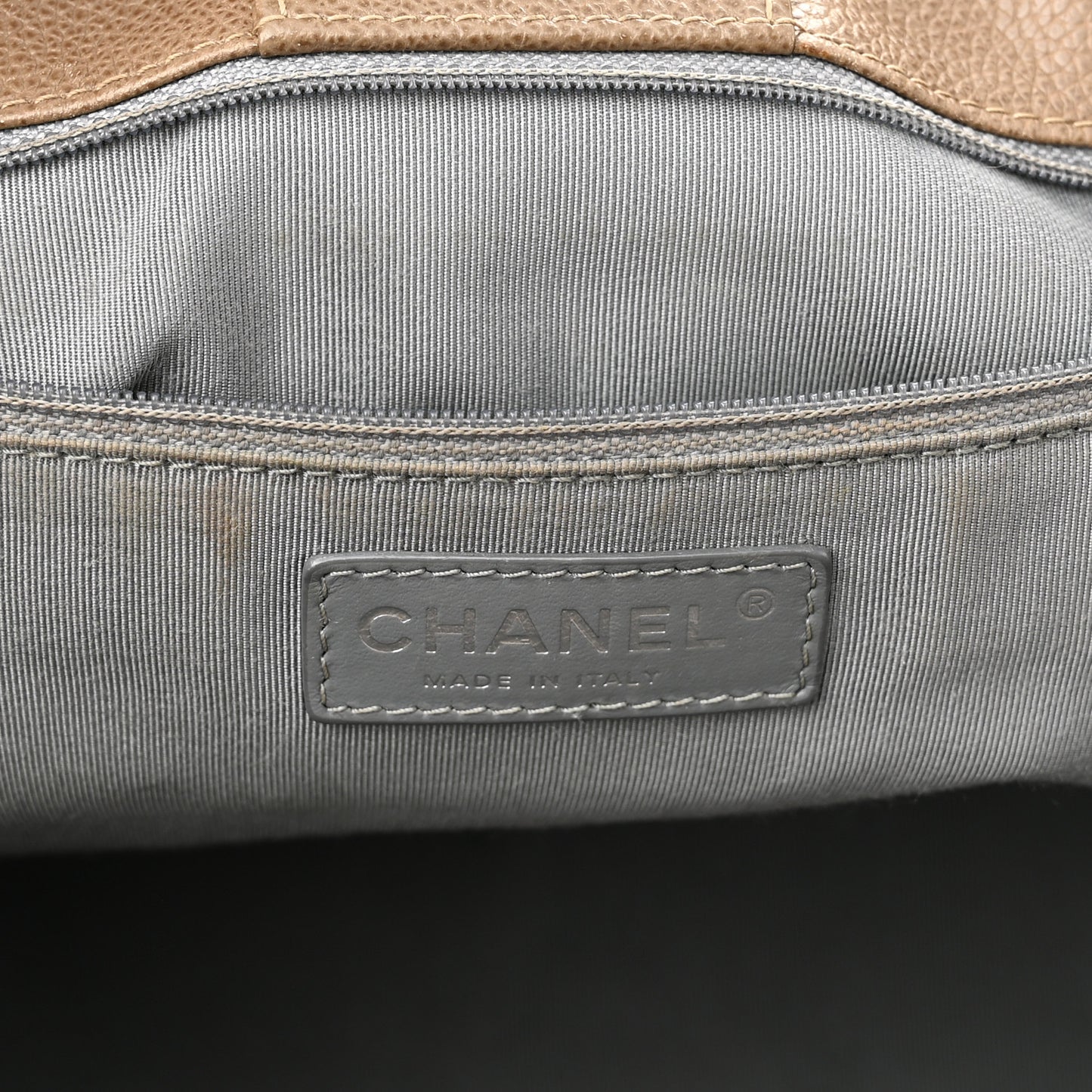 Calfskin Cerf Executive Shopper Tote Light Brown