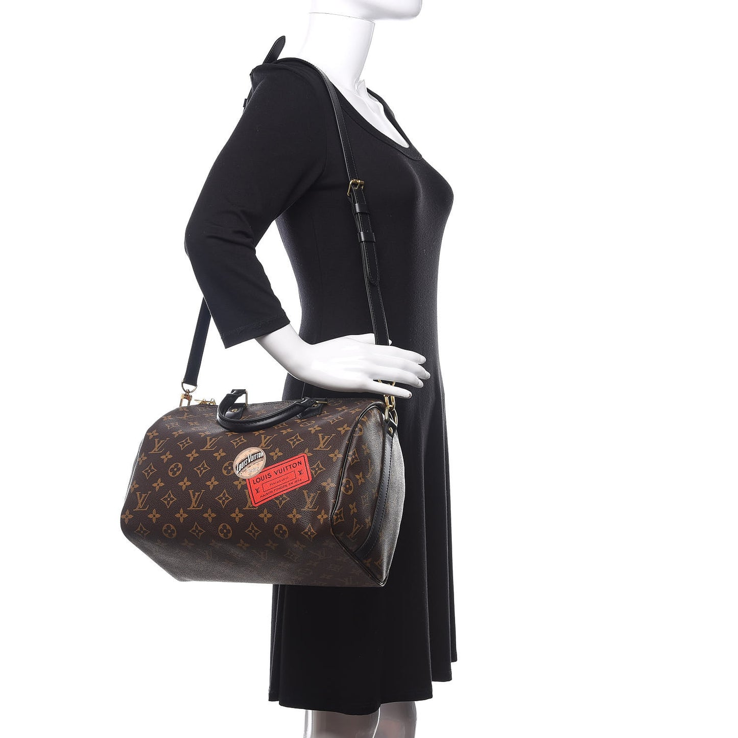 Monogram My World Tour Speedy Bandouliere 30 Black
