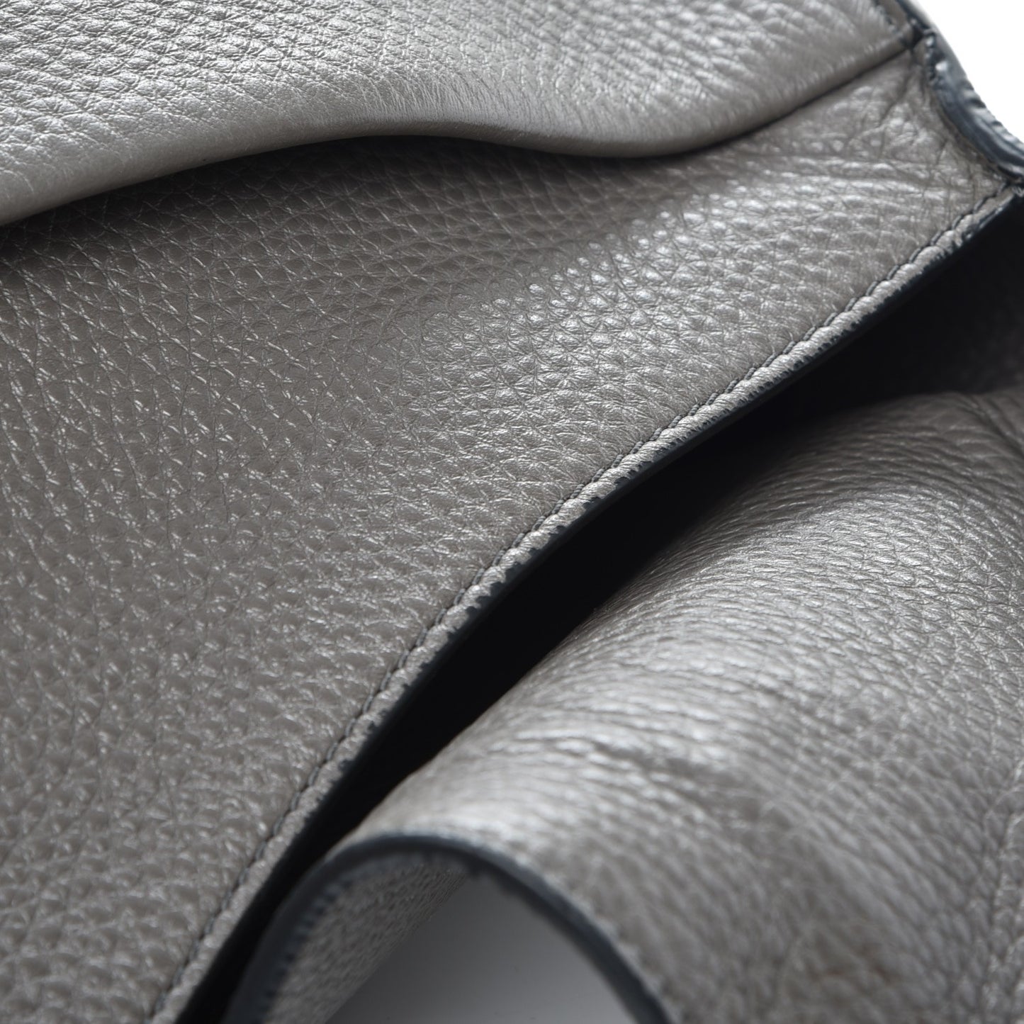 Pebbled Calfskin Alix Zip Hobo Dark Gray
