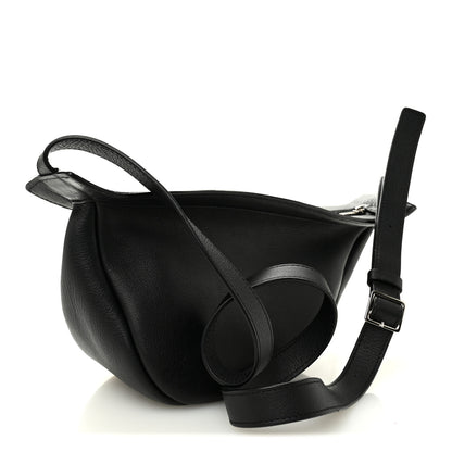 The Row Grained Calfskin Small Slouchy Banana Bag Black 3 of 10