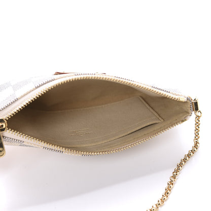Louis Vuitton Damier Azur Pochette Milla MM 5 of 10