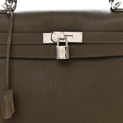 Hermes Chevre De Coromandel Kelly Retourne 32 Vert Olive 7 of 11