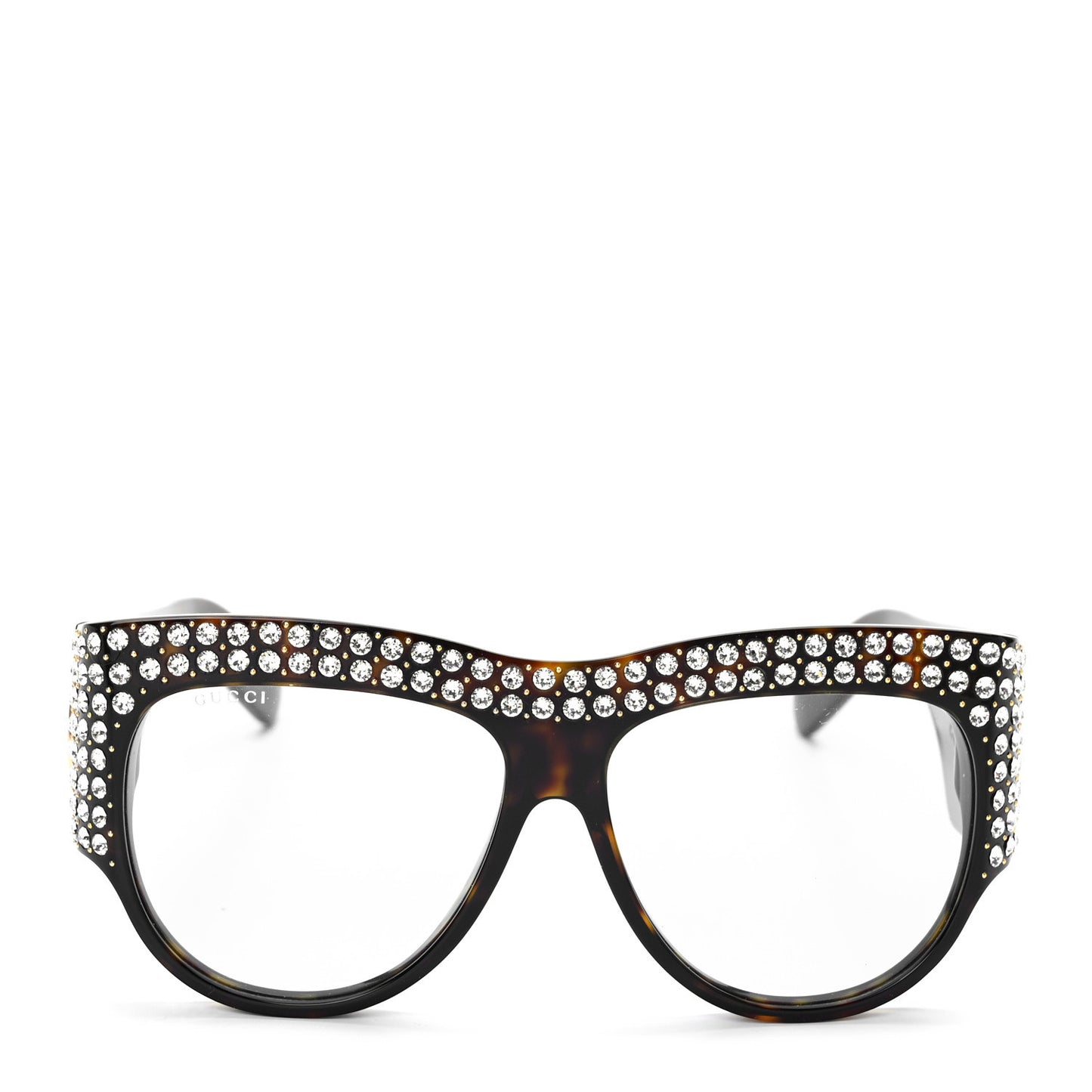 Acetate Crystal Oversize Hollywood Forever Sunglasses GG0144S Tortoiseshell