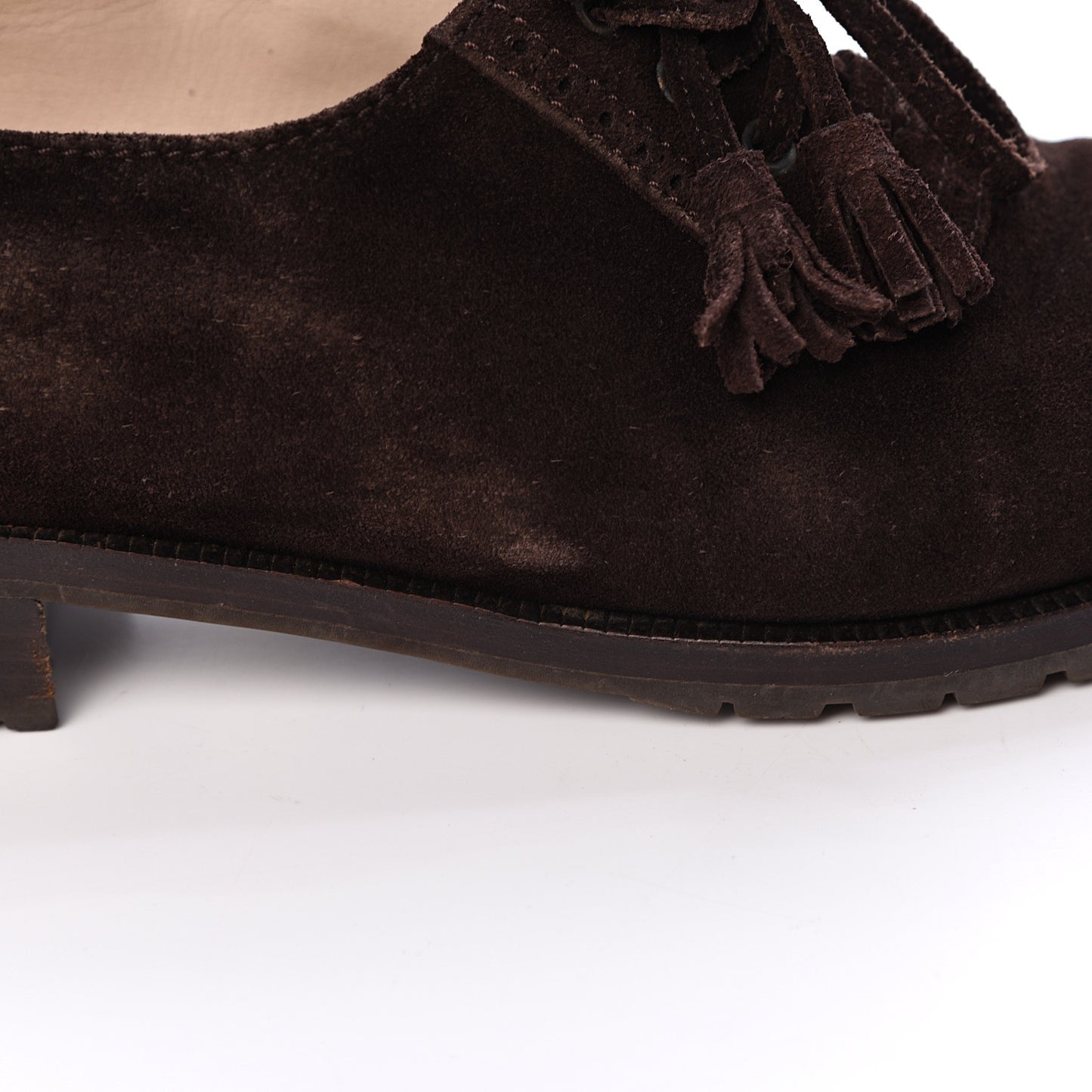 Suede CC Lace Up Oxford 38 Brown