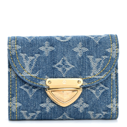 Louis Vuitton Denim Amelia Compact Wallet Blue 1 of 7