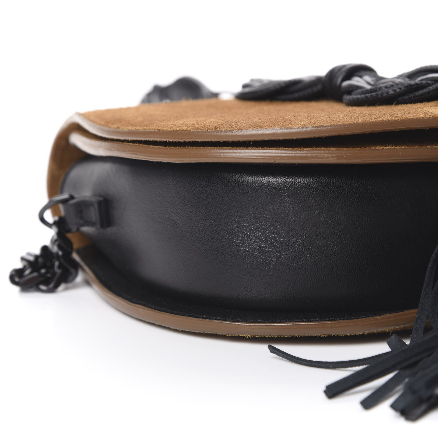 Saint Laurent Suede Passementerie Chain Bag Brown 8 of 11