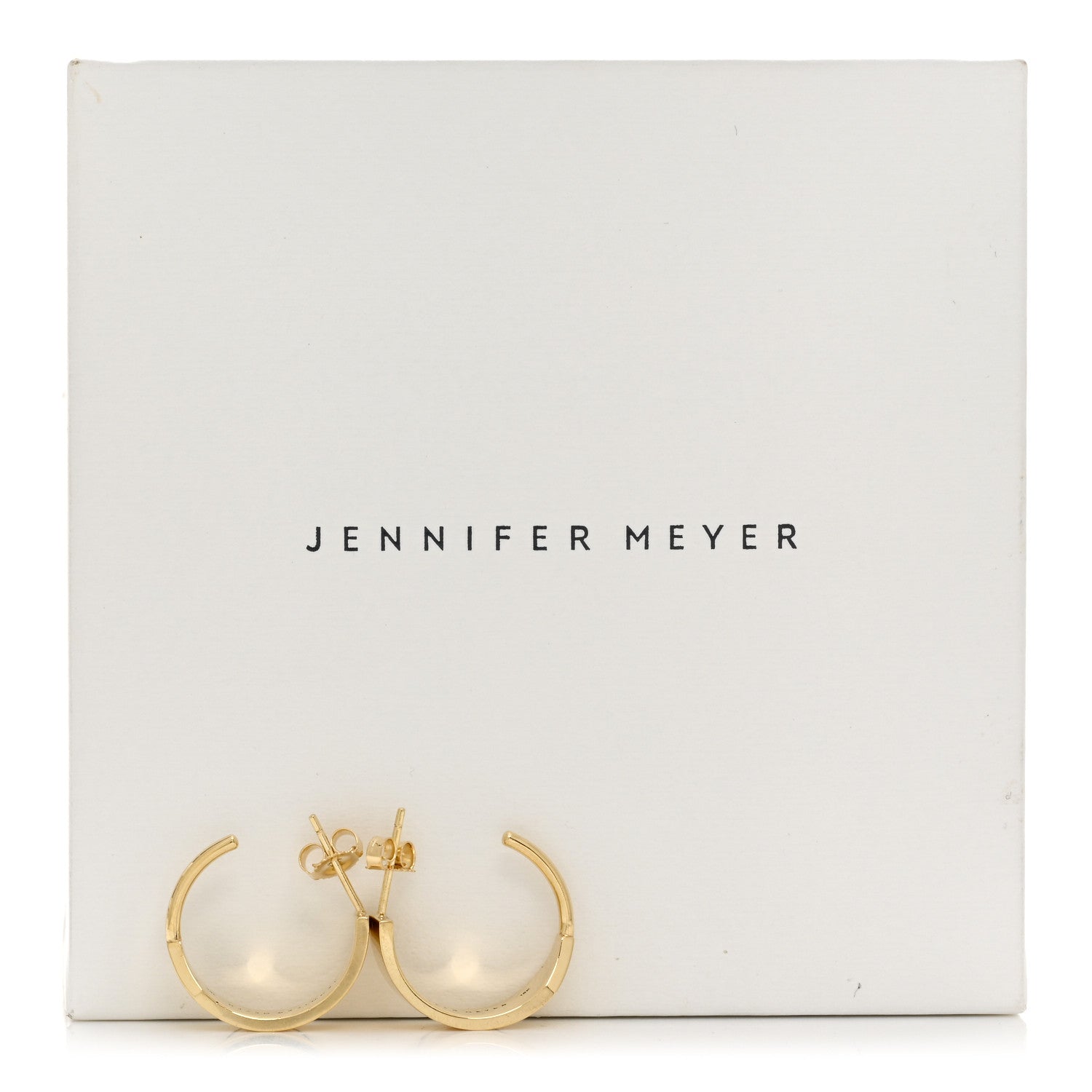 Jennifer Meyer 18K Yellow Gold Wide Ellen Hoop Earrings 6 of 6