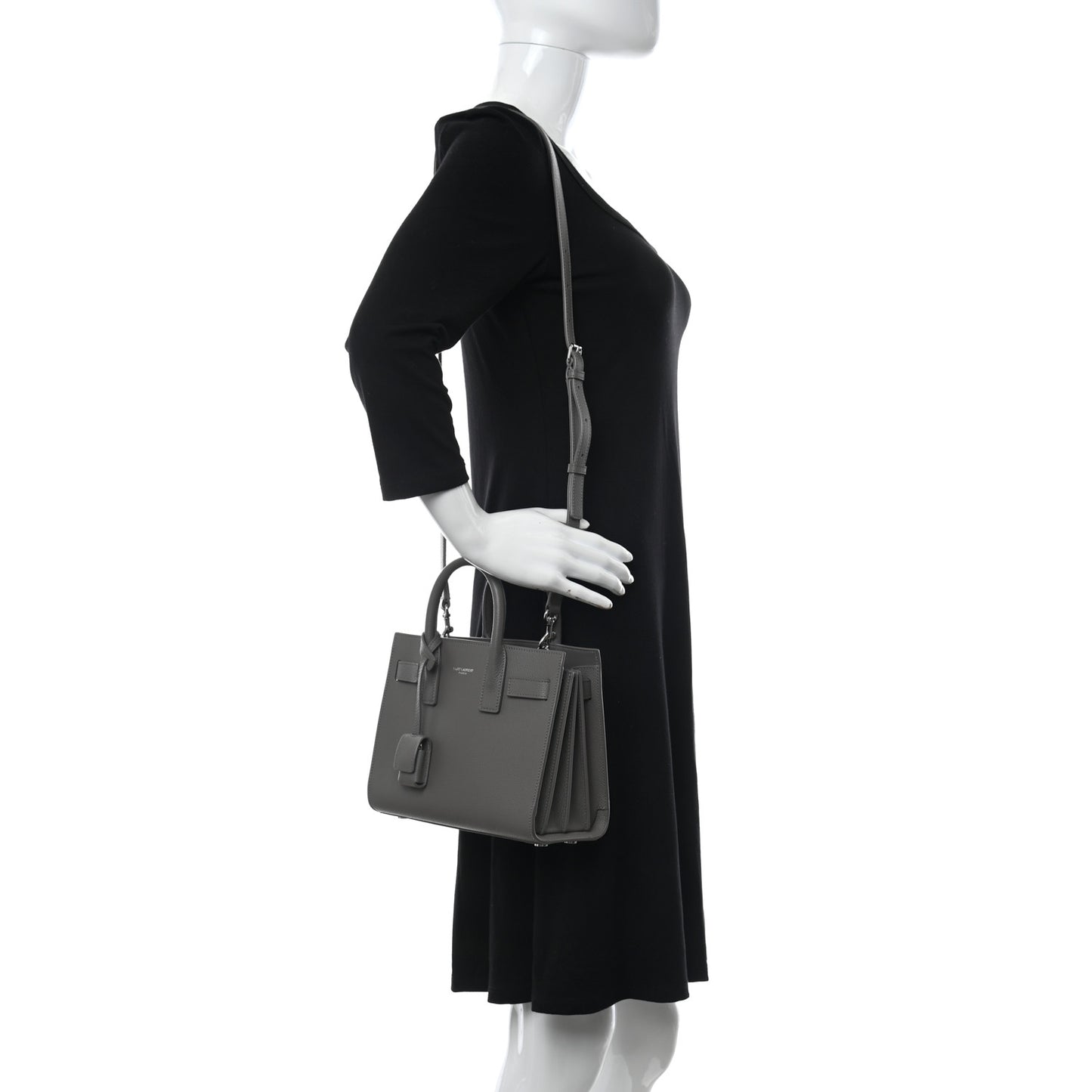Grained Calfskin Nano Sac De Jour Fog