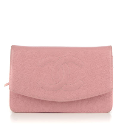 Chanel Caviar Timeless CC Wallet on Chain WOC Pink 1 of 12