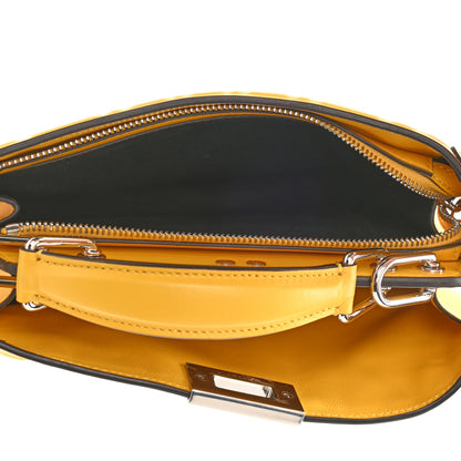 Fendi X SARAH COLEMAN Nappa FF Fish Eye Embossed Mini Peekaboo I SEE U Satchel Mimosa 5 of 10