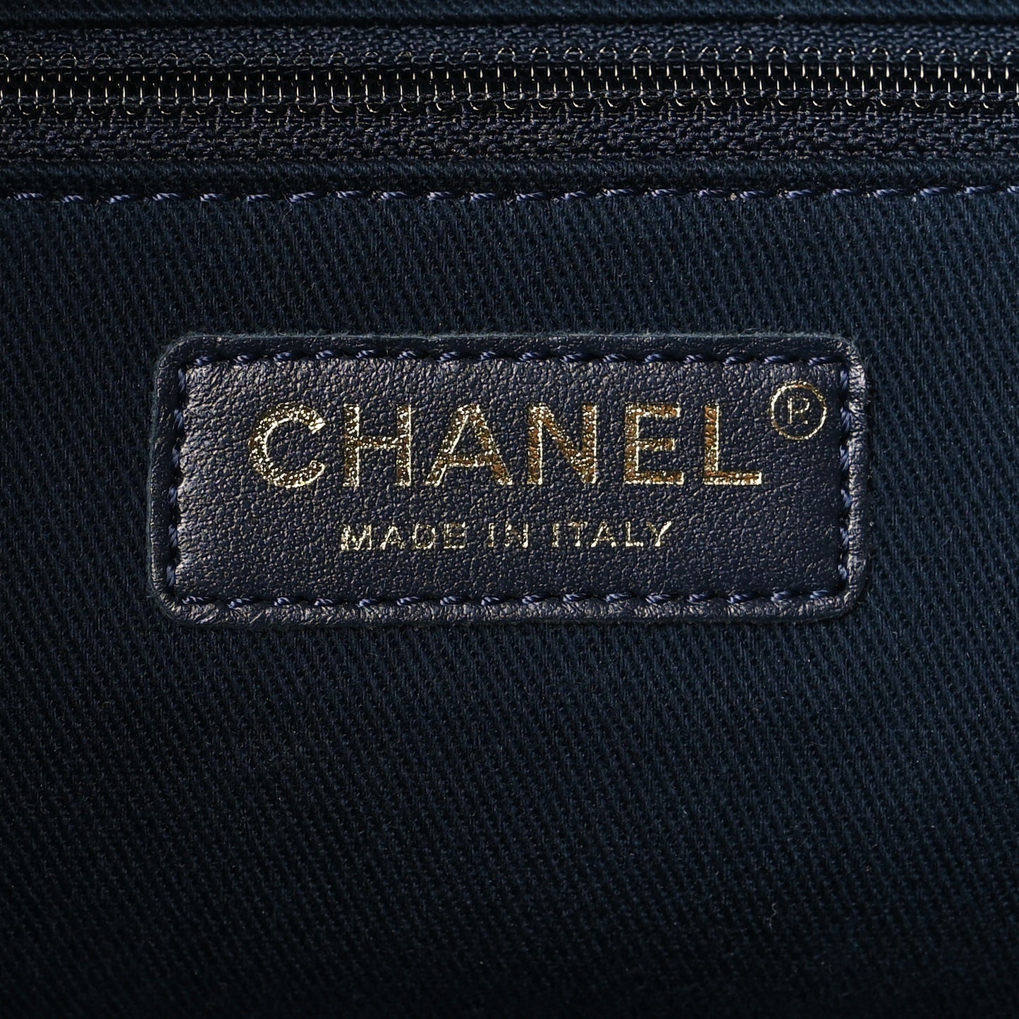 Caviar Quilted Large Business Affinity Shopping Bag Navy