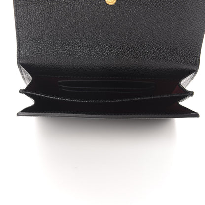 Gucci Grainy Calfskin Zumi Flap Card Case Black 5 of 8