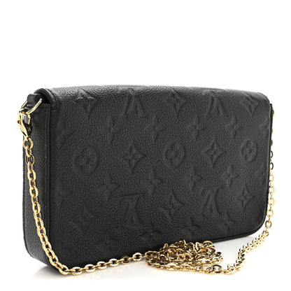 Louis Vuitton Empreinte Pochette Felicie Chain Wallet Black 10 of 37