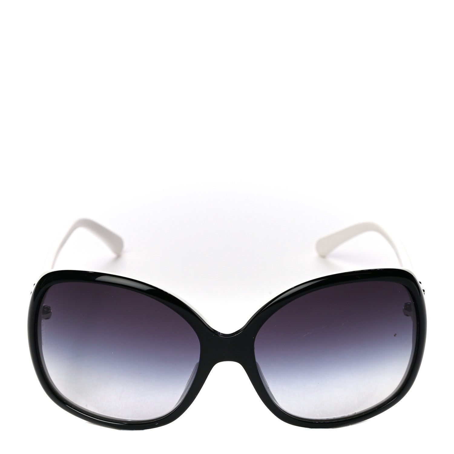Chanel CC Sunglasses White Black 4 of 11