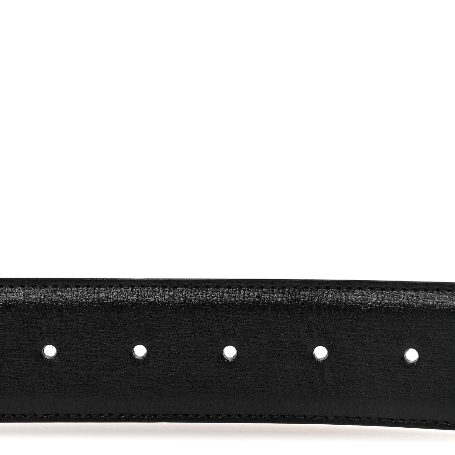 Gucci Azalea Calfskin Enamel Monochrome Double G 40mm Belt 75 30 Black 3 of 5