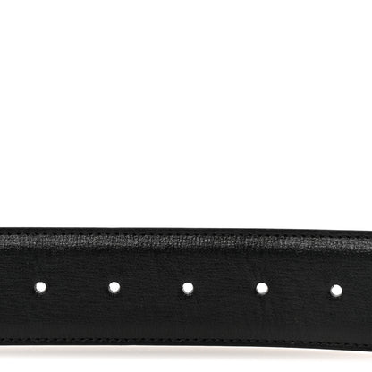 Gucci Azalea Calfskin Enamel Monochrome Double G 40mm Belt 75 30 Black 3 of 5