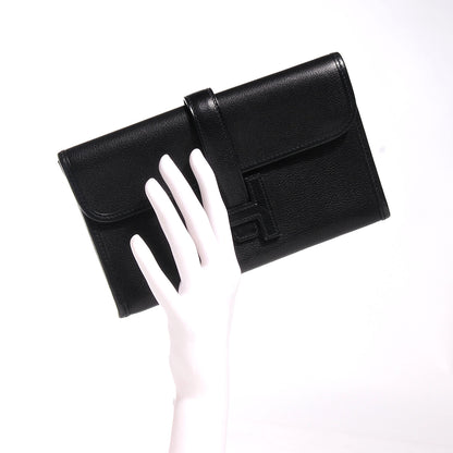 Hermes Evergrain Mini Jige Clutch Black 2 of 8