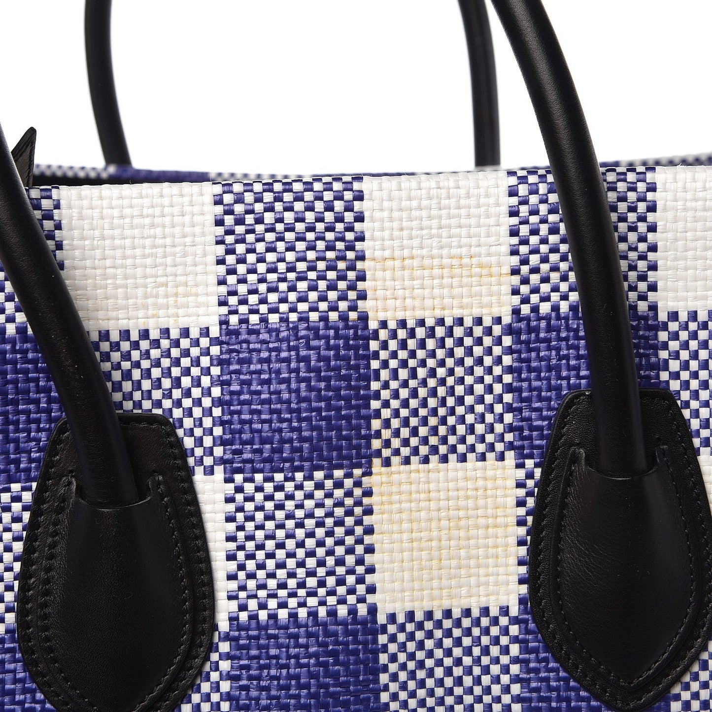 Gingham Woven Medium Phantom Luggage Cobalt