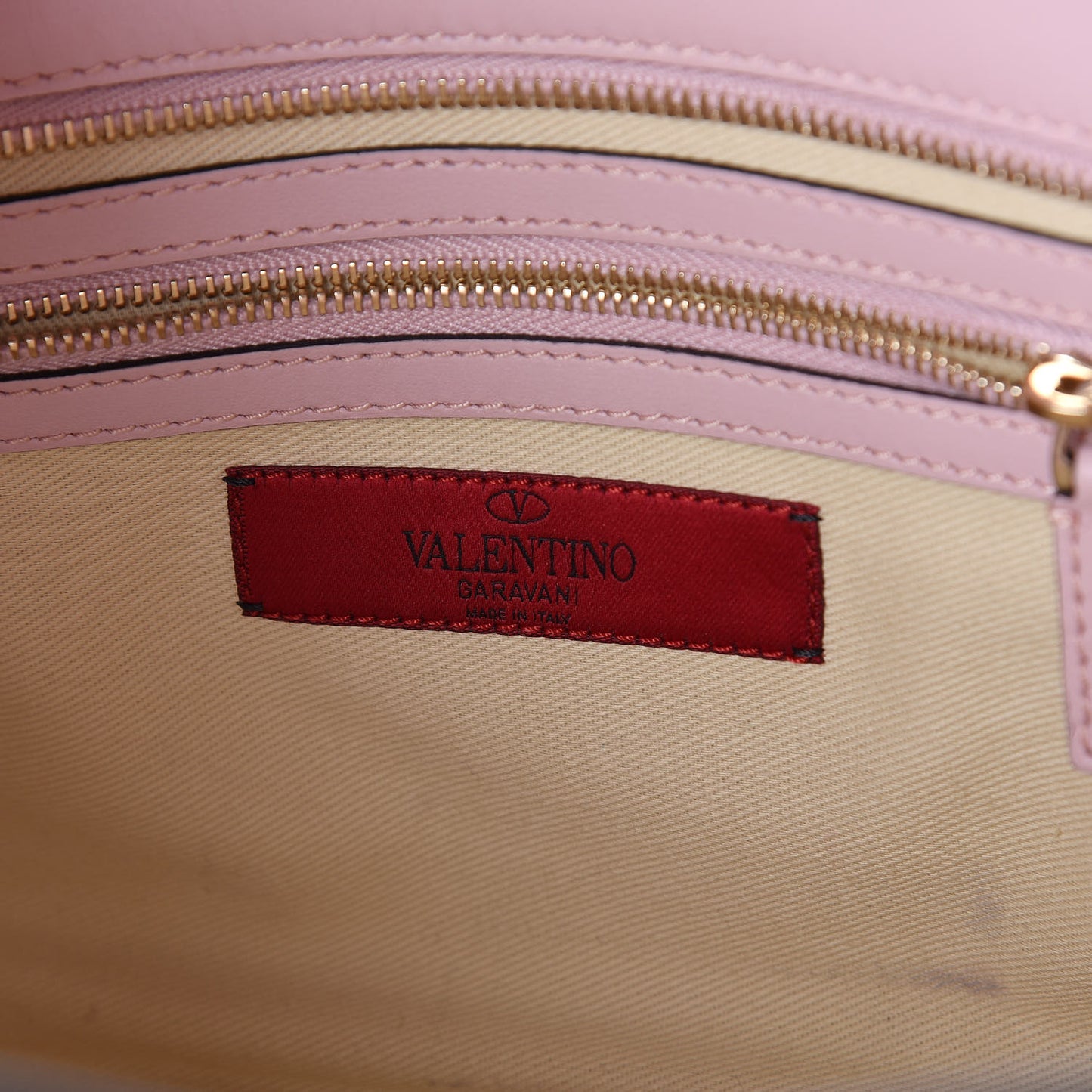 Vitello Small Rockstud Double Handle Tote Water Rose